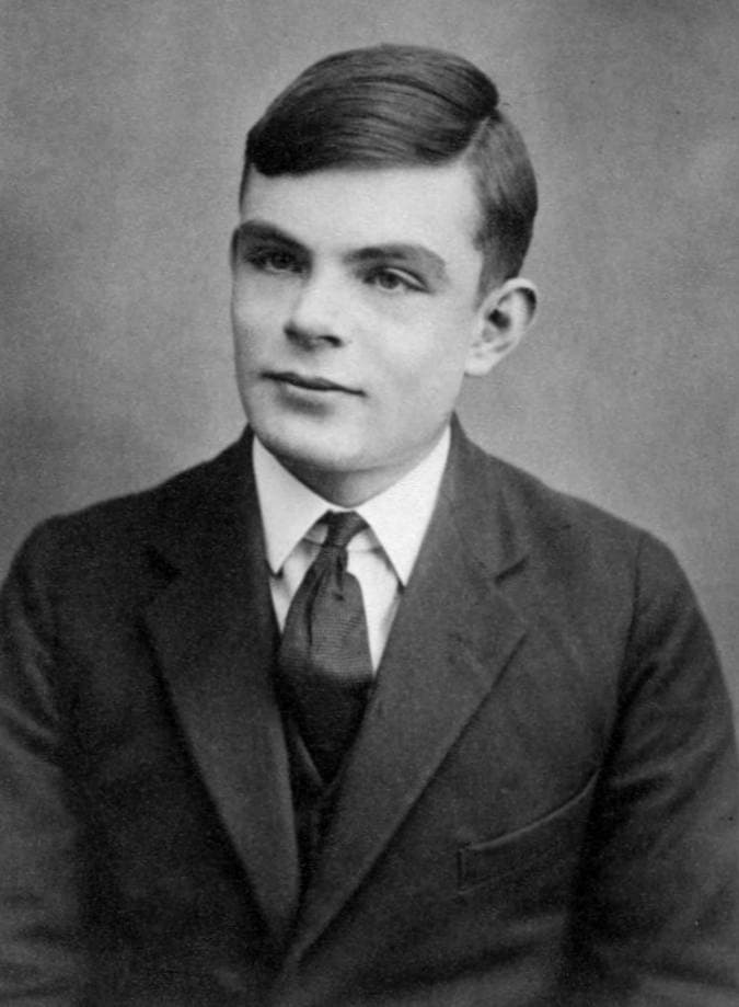 Alan Turing, 16 år, omkring 1928. Långt innan hans arbete skulle förändra världen.